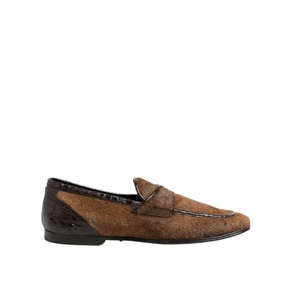 Dolce & Gabbana | Shoes | Dolce Gabbana Brown Loafers  display picture 1